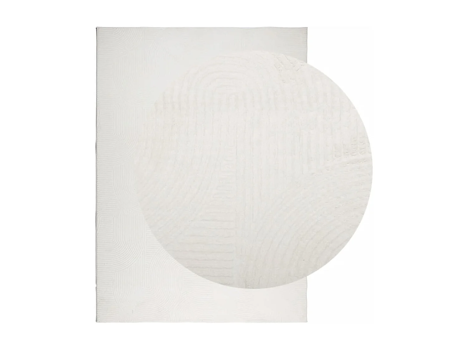 Tapis IZA poils courts style scandinave crème 240x340