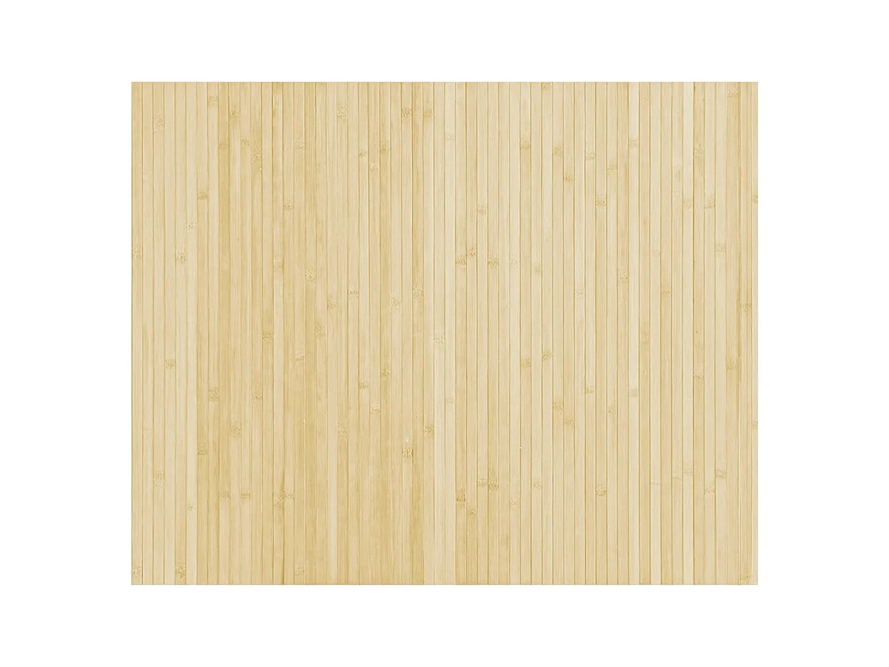 Tapis rectangulaire naturel clair 80x100 bambou