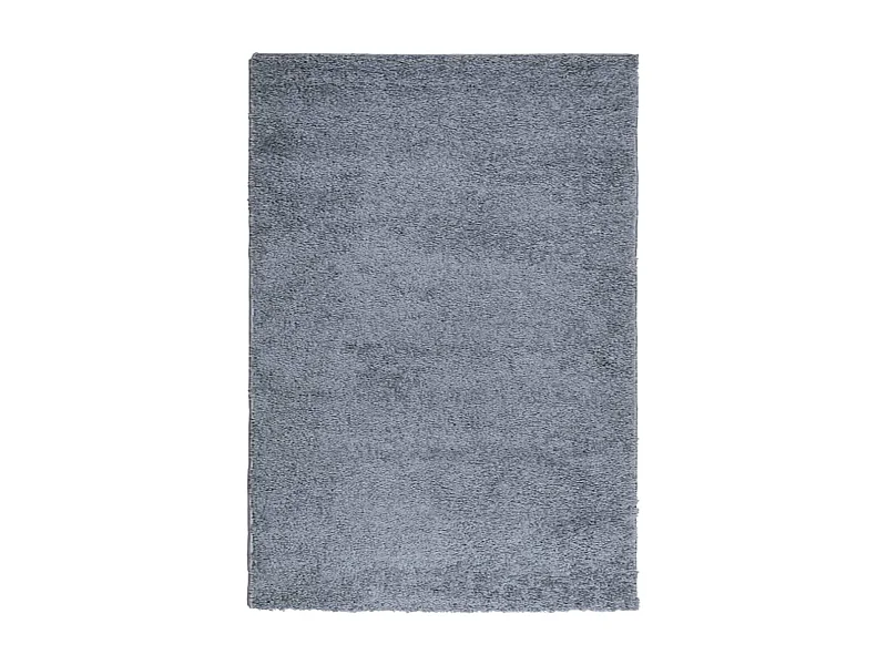 Tapis shaggy à poils longs moderne bleu 120x170