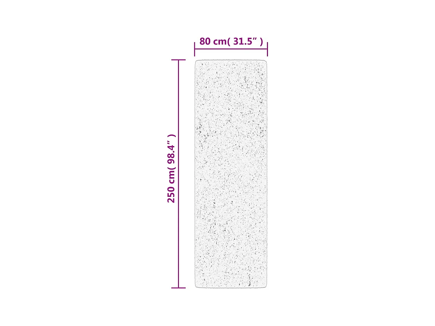 Vloerkleed HUARTE laagpolig zacht wasbaar 80x250 cm roze