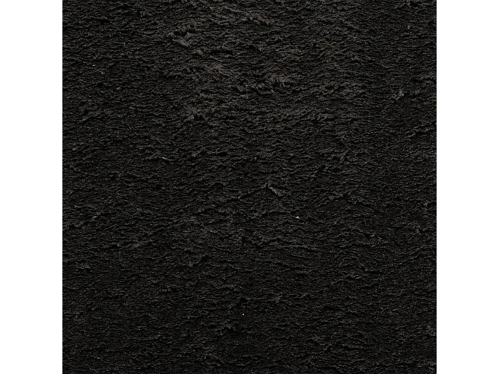 Tapis HUARTE à poils courts doux et lavable noir Ø 100cm