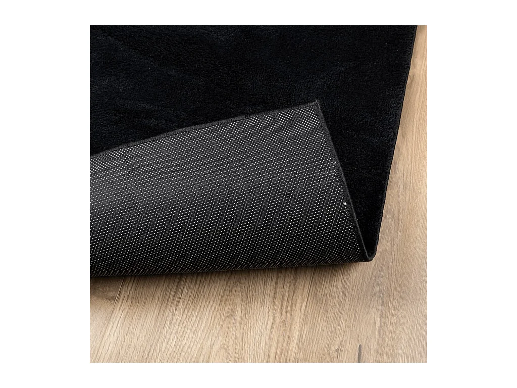 Tapis OVIEDO à poils courts noir 200x200