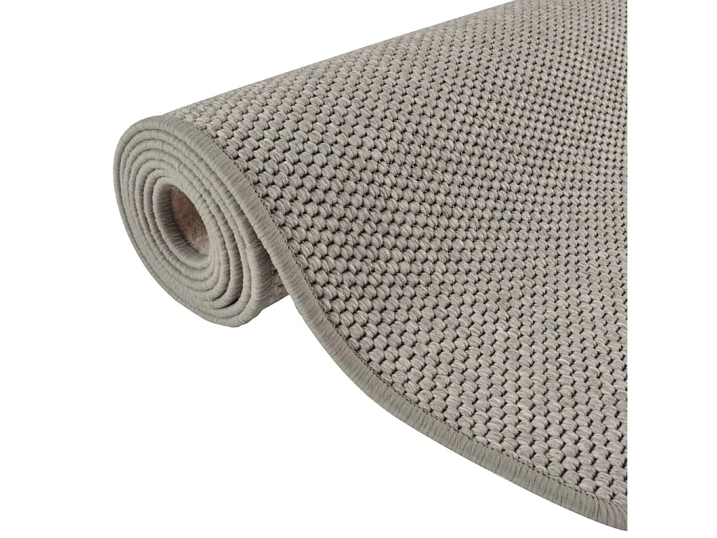 Tapijtloper 50x250 cm sisal-look zilverkleurig