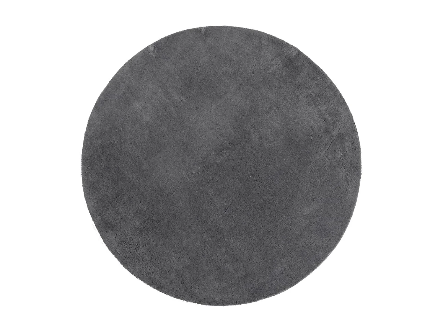 Tapis HUARTE à poils courts doux et lavable anthracite Ø 120cm