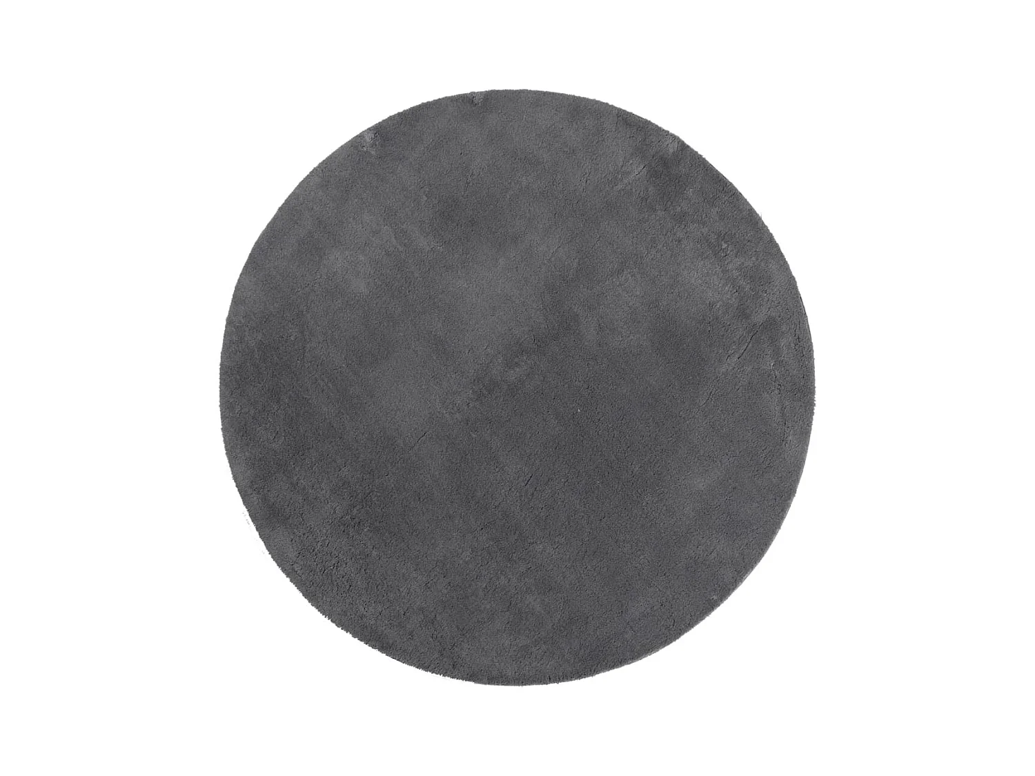 Tapis HUARTE à poils courts doux et lavable anthracite Ø 120cm