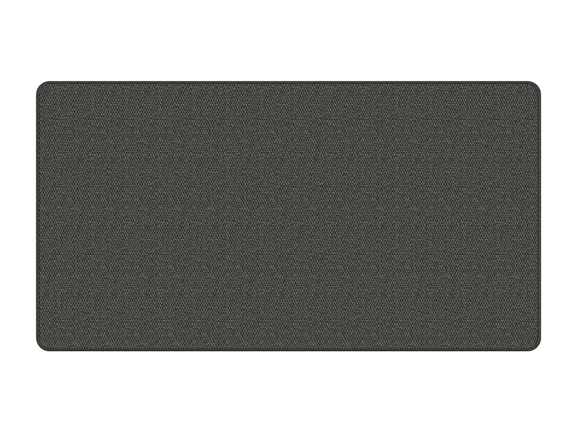 Tapis de couloir aspect sisal anthracite 80x150