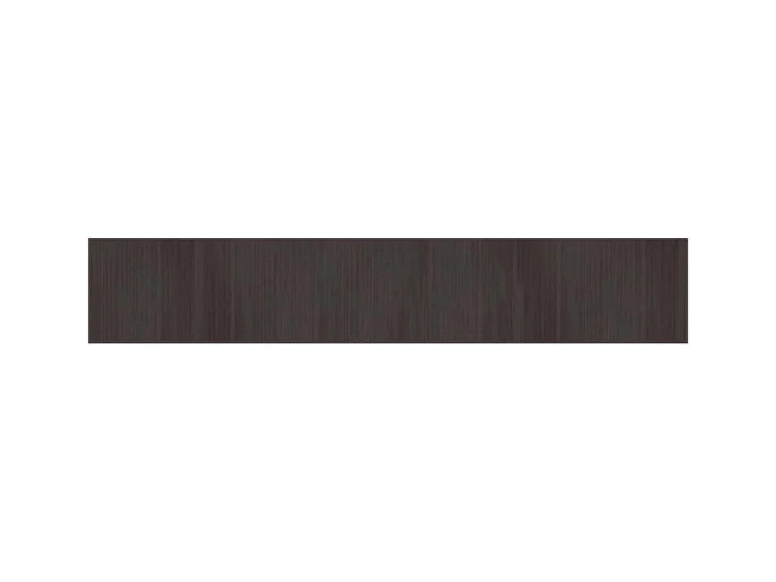 Tapis rectangulaire marron foncé 70x400 bambou
