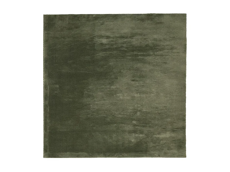 Tapis HUARTE à poils courts doux lavable vert forêt 160x160