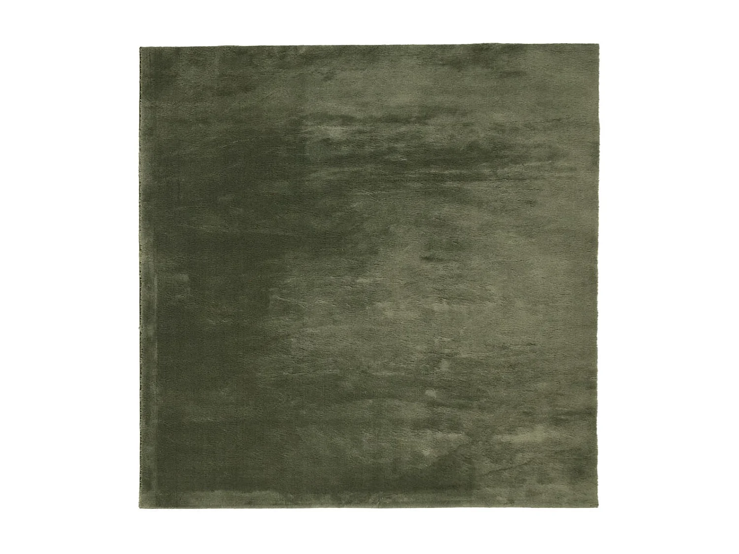 Tapis HUARTE à poils courts doux lavable vert forêt 160x160