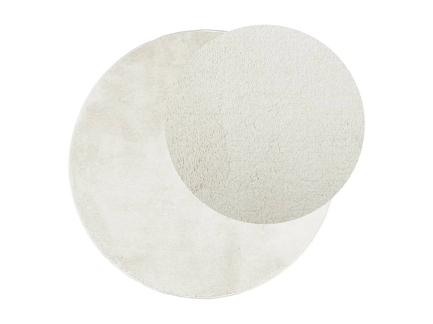 Tapis OVIEDO à poils courts crème Ø 80cm