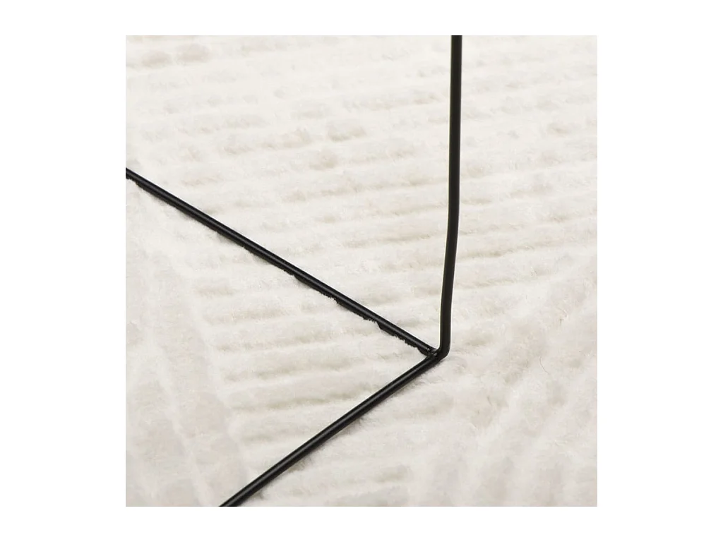 Tapis IZA poils courts style scandinave crème Ø 100cm