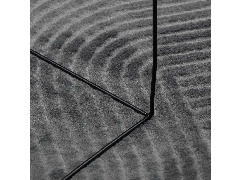 Tapis IZA poils courts style scandinave anthracite Ø 160cm