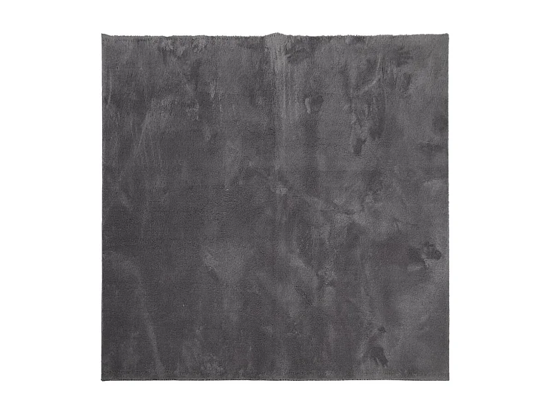 Tapis HUARTE à poils courts doux lavable anthracite 200x200