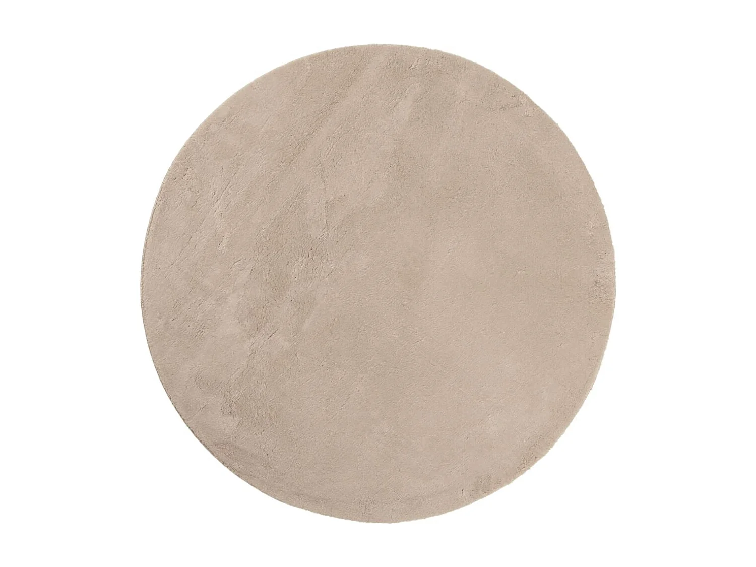 Tapis HUARTE à poils courts doux et lavable sable Ø 80cm