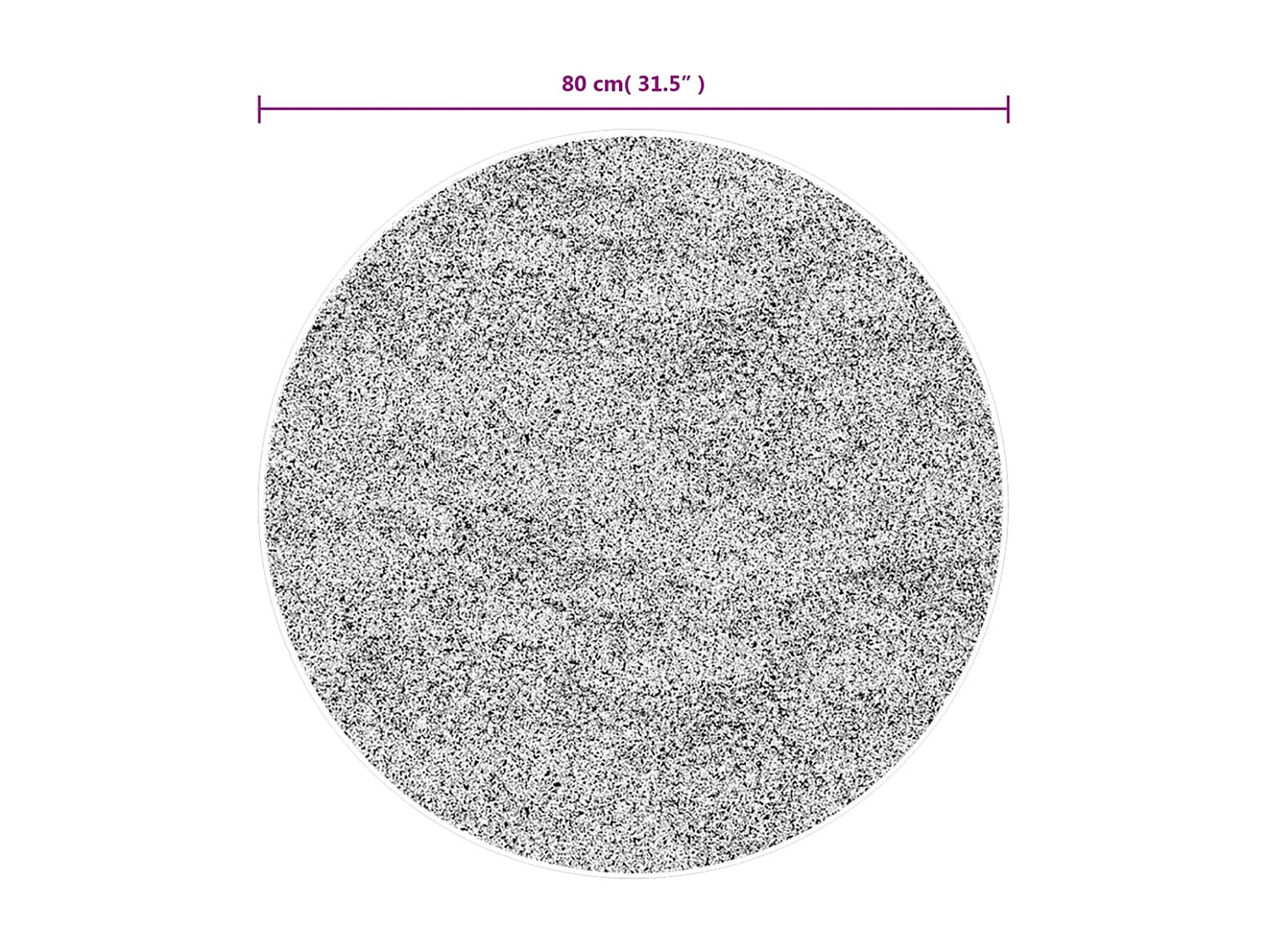 Tapis HUARTE à poils courts doux et lavable sable Ø 80cm