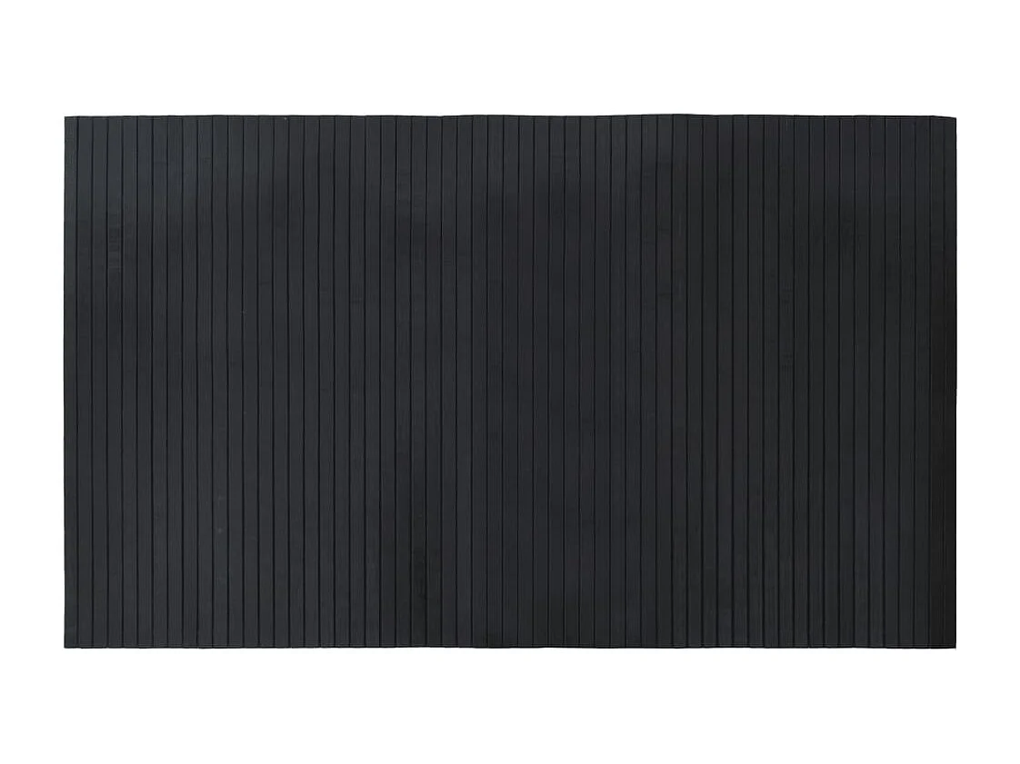 Tapis rectangulaire noir 60x100 bambou