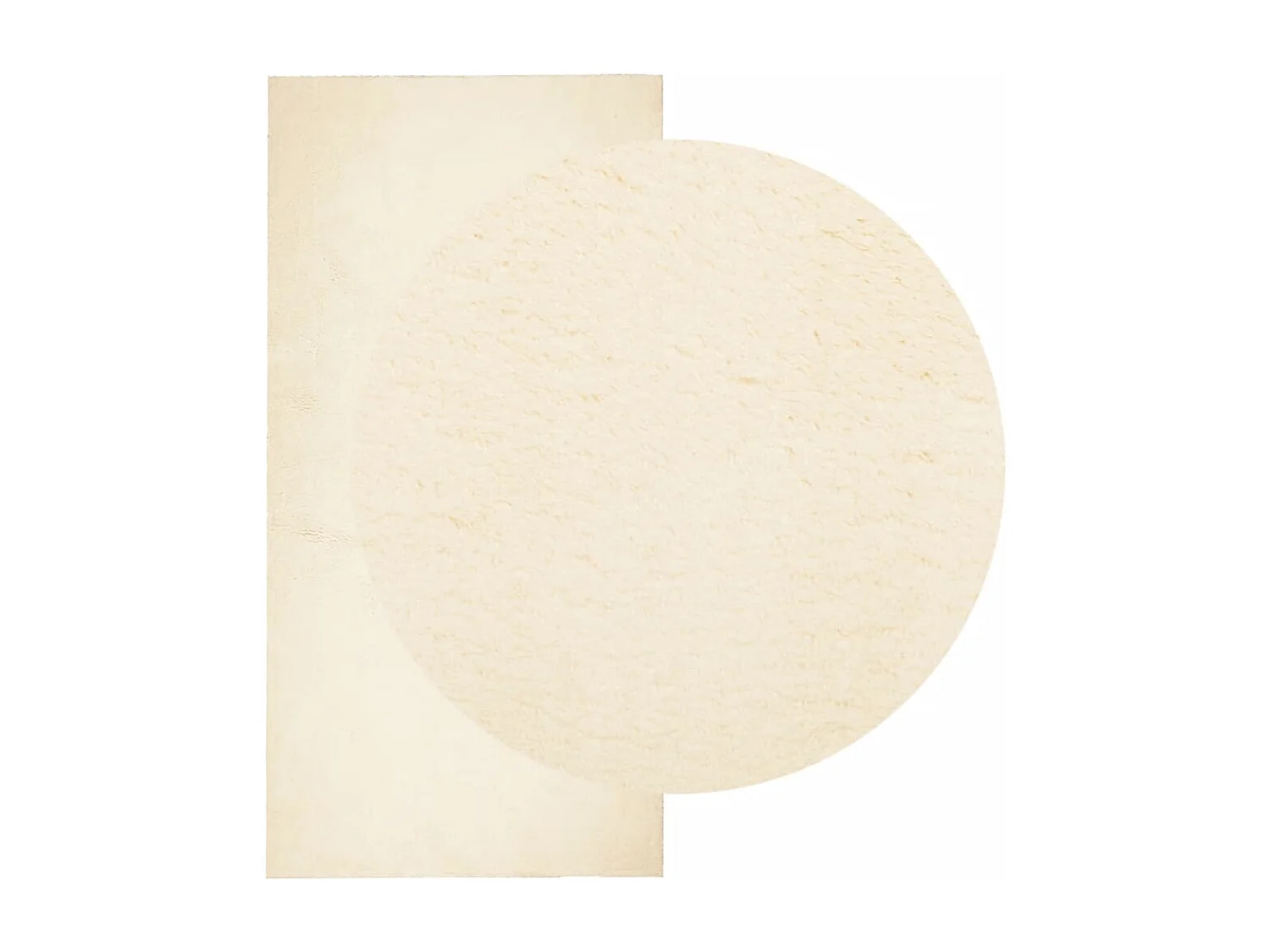 Tapis HUARTE à poils courts doux et lavable crème 100x200