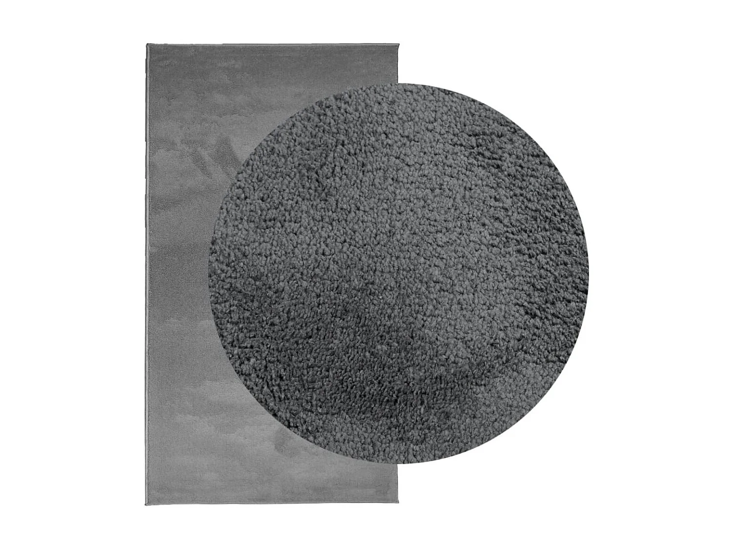 Tapis OVIEDO à poils courts anthracite 60x110