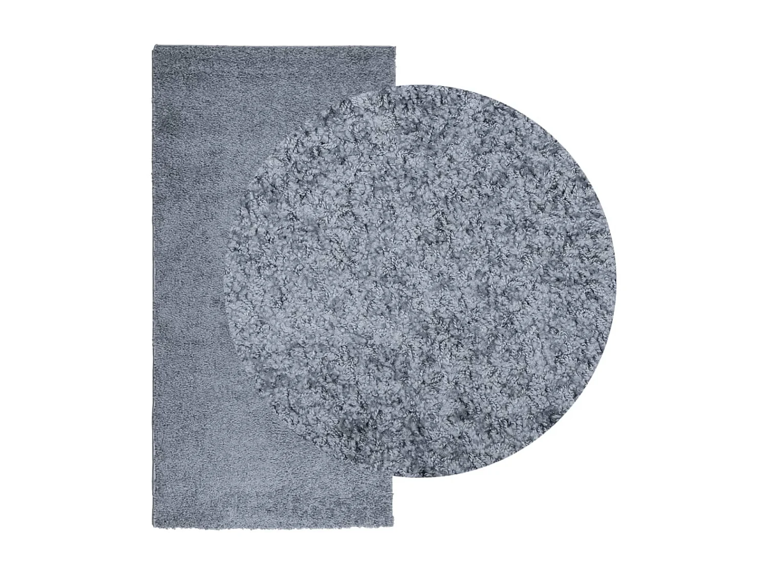 Tapis shaggy à poils longs moderne bleu 100x200