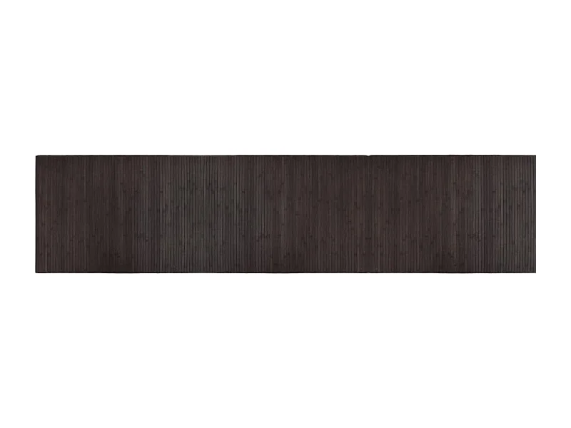 Tapis rectangulaire marron foncé 70x300 bambou