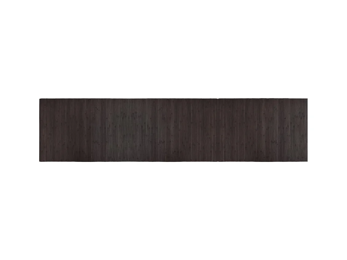Tapis rectangulaire marron foncé 70x300 bambou