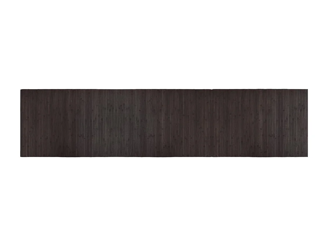 Tapis rectangulaire marron foncé 70x300 bambou