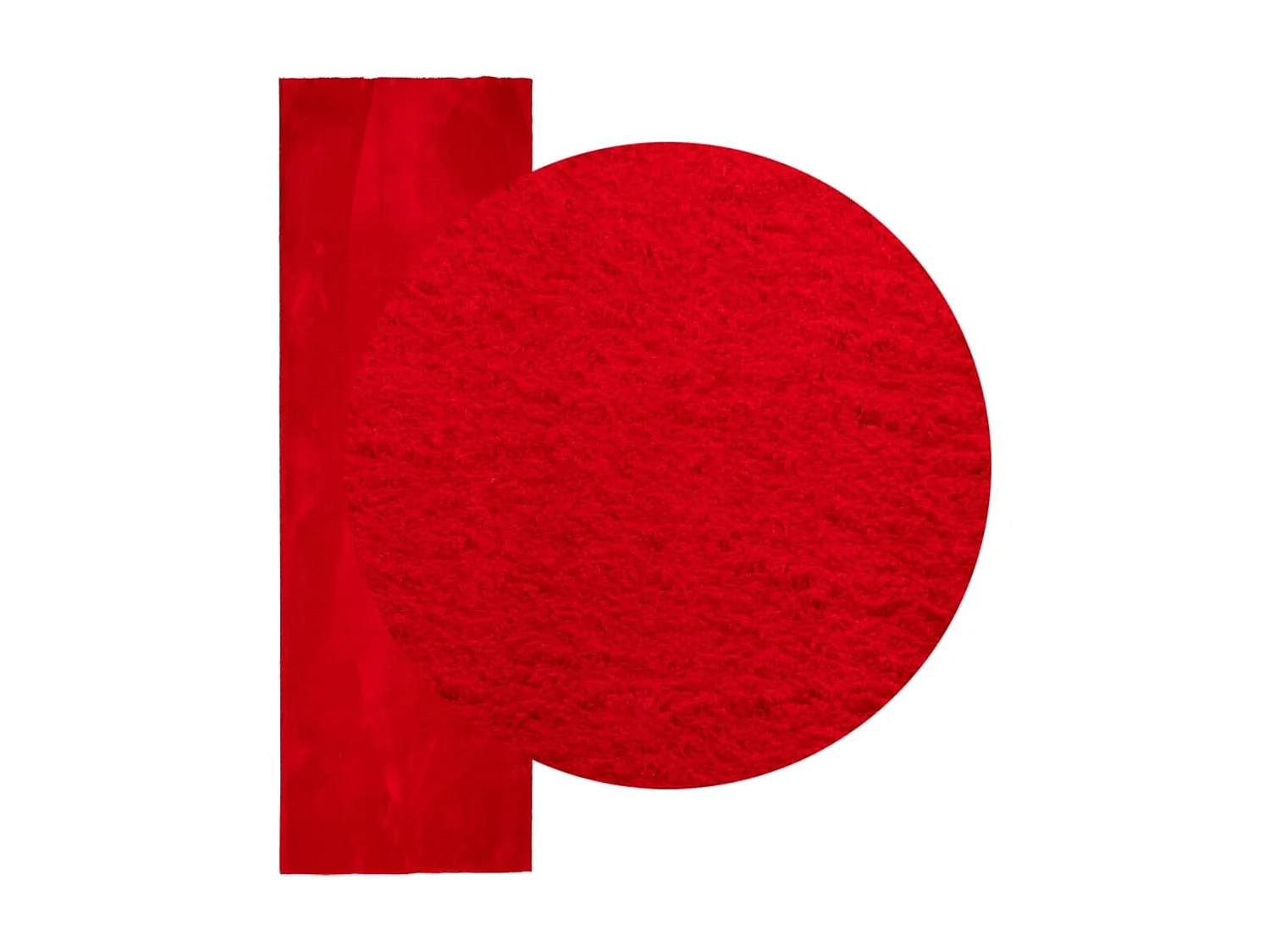 Vloerkleed HUARTE laagpolig zacht wasbaar 80x250 cm rood