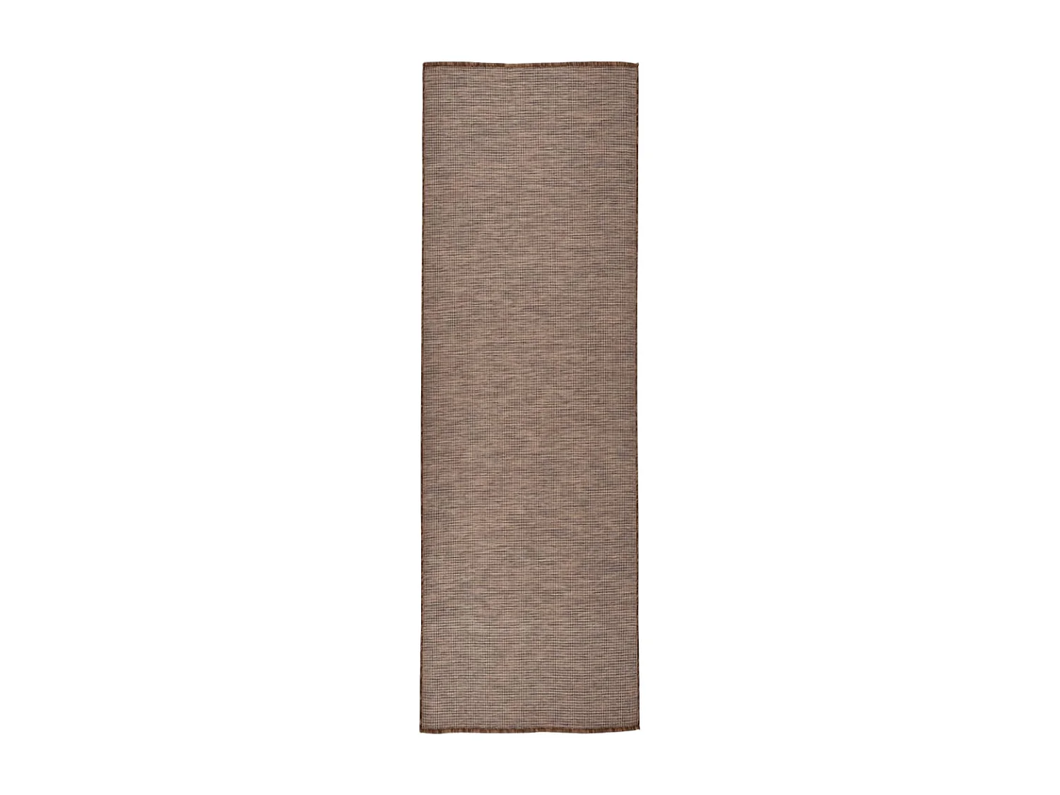 Tapis à tissage plat d'extérieur 80x250 Marron
