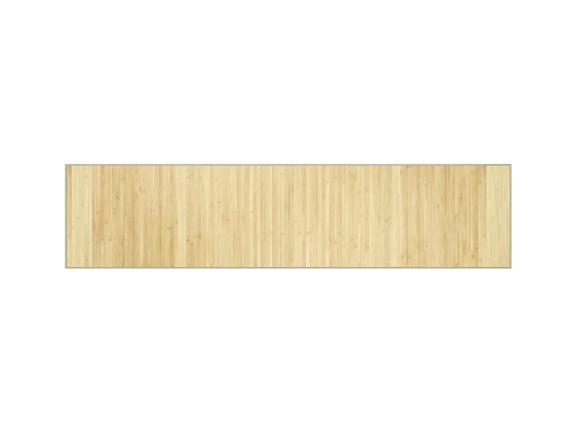 Tapis rectangulaire naturel clair 70x300 bambou