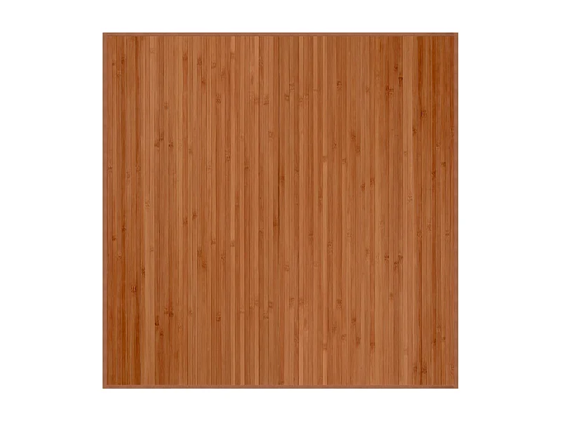 Tapis carré marron 100x100 bambou