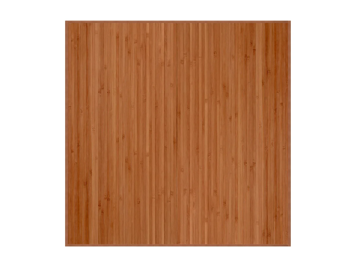 Tapis carré marron 100x100 bambou