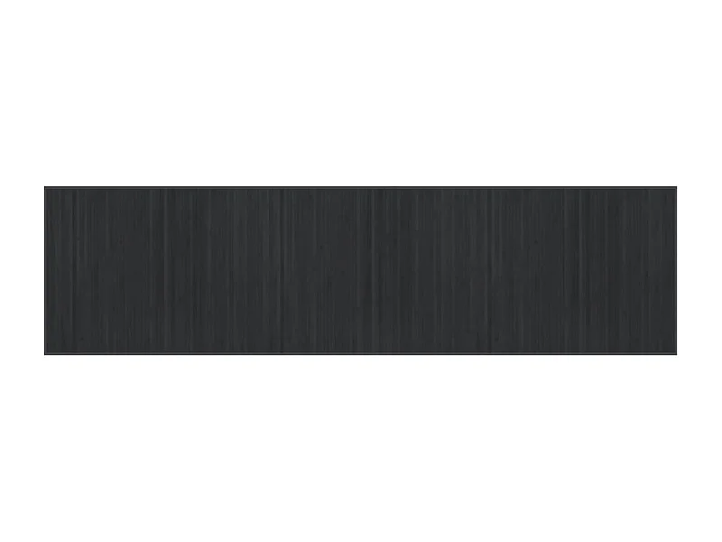 Tapis rectangulaire gris 80x300 bambou