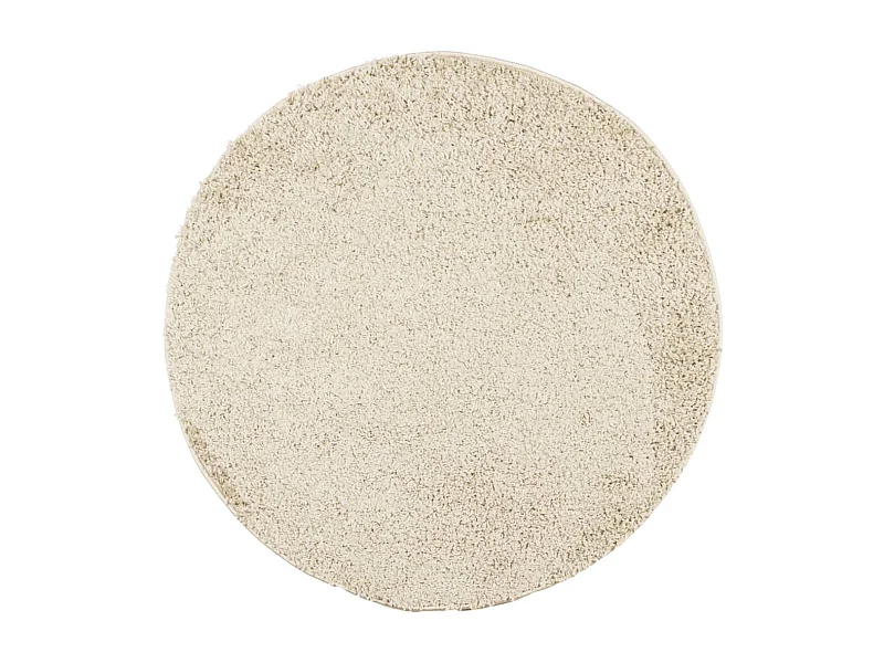 Tapis shaggy à poils longs moderne doré Ø 160cm
