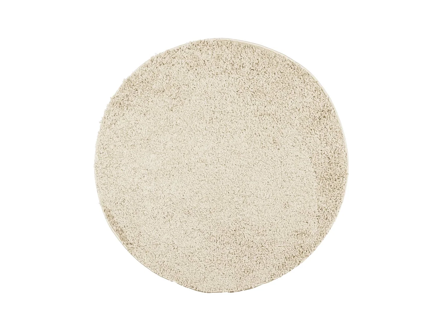 Tapis shaggy à poils longs moderne doré Ø 160cm
