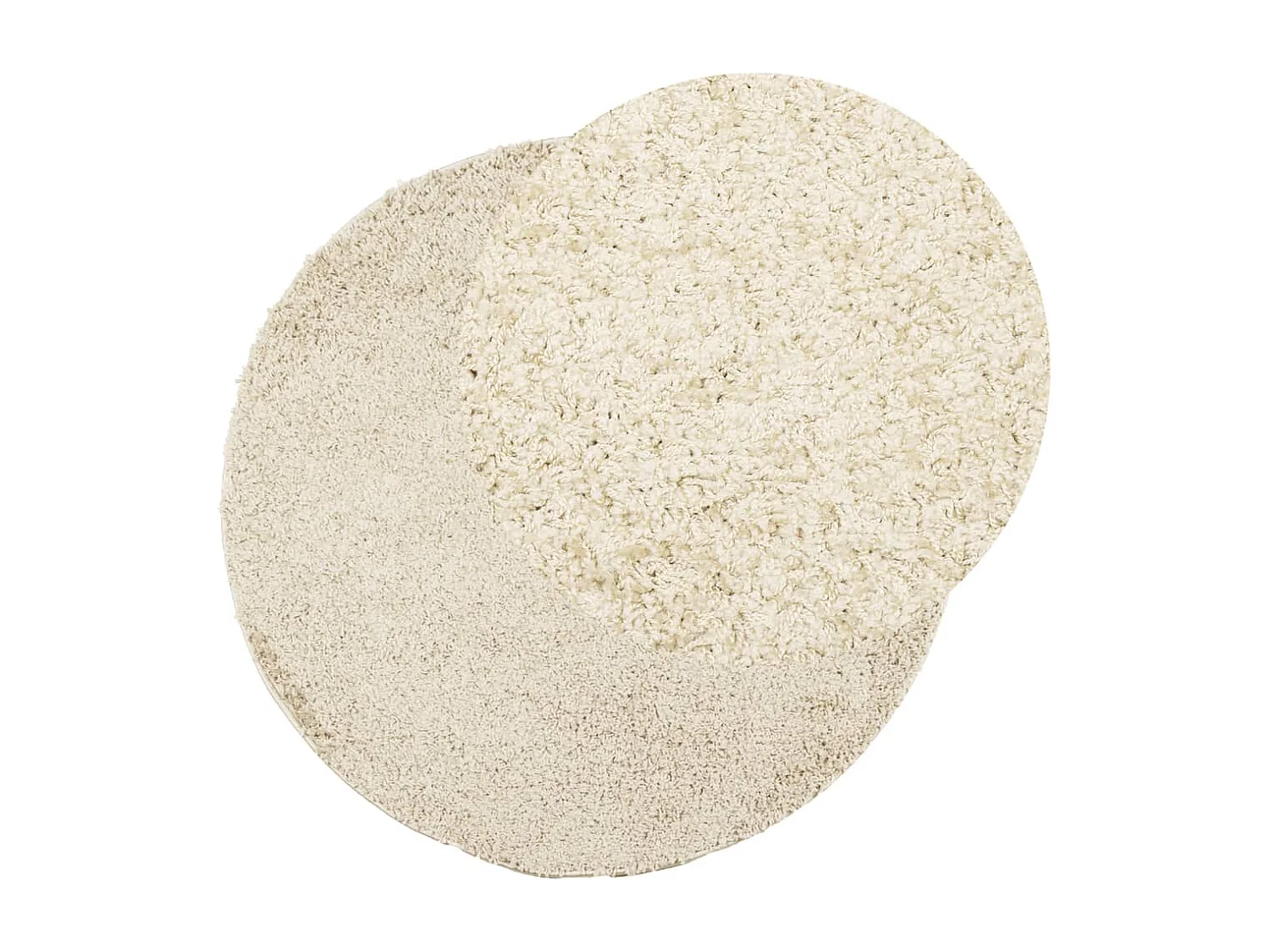 Tapis shaggy à poils longs moderne doré Ø 160cm