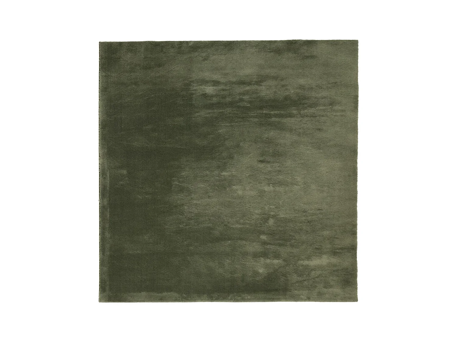 Vloerkleed HUARTE laagpolig zacht wasbaar 240x240 cm bosgroen