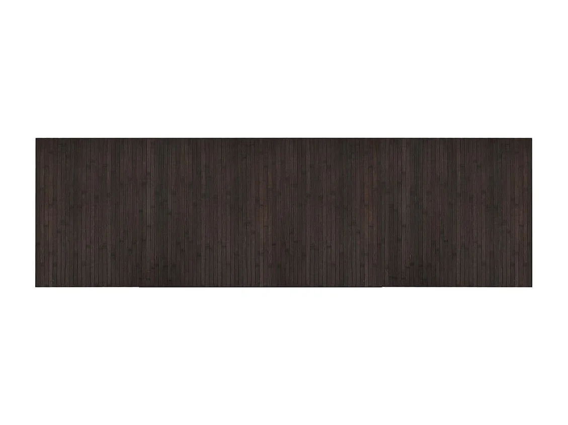 Tapis rectangulaire marron foncé 60x200 bambou