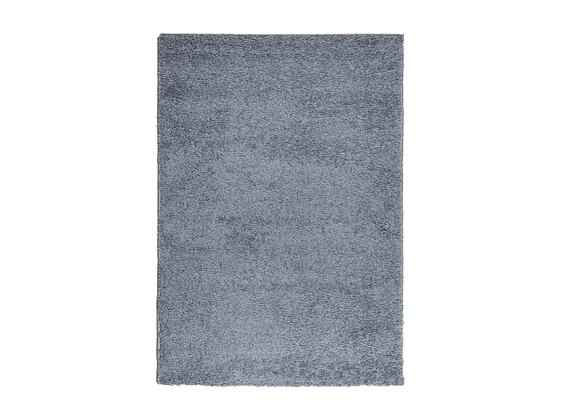 Tapis shaggy à poils longs moderne bleu 140x200