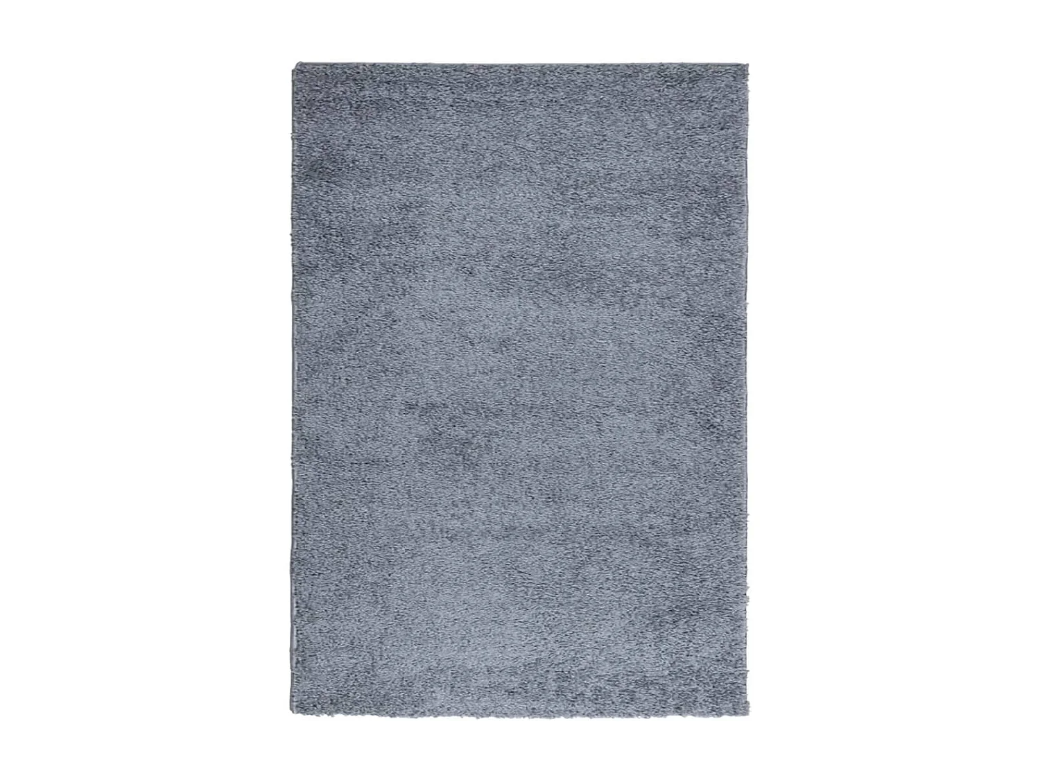 Tapis shaggy à poils longs moderne bleu 140x200