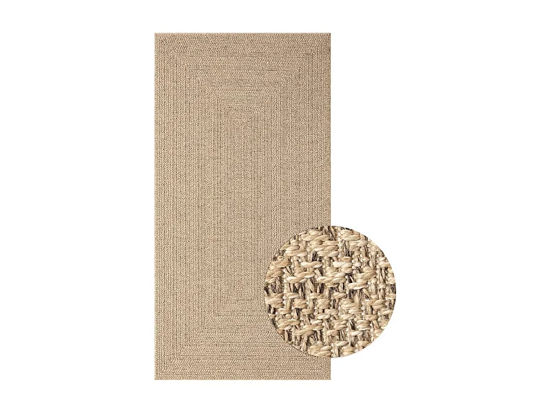 Tapis 80x150 aspect jute intérieur et extérieur