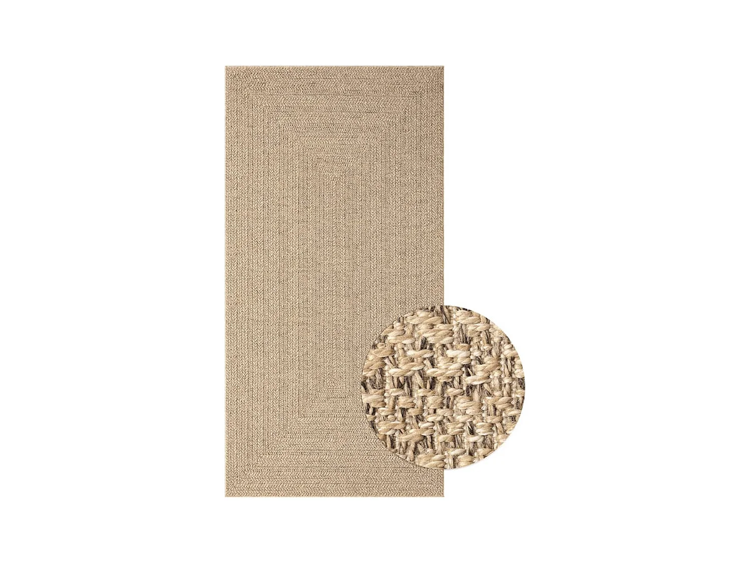 Tapis 80x150 aspect jute intérieur et extérieur