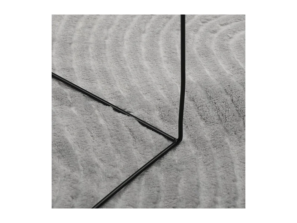Tapis IZA poils courts style scandinave gris 140x200