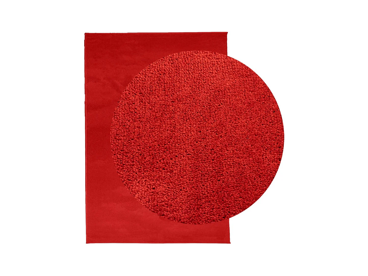 Tapis OVIEDO à poils courts rouge 140x200