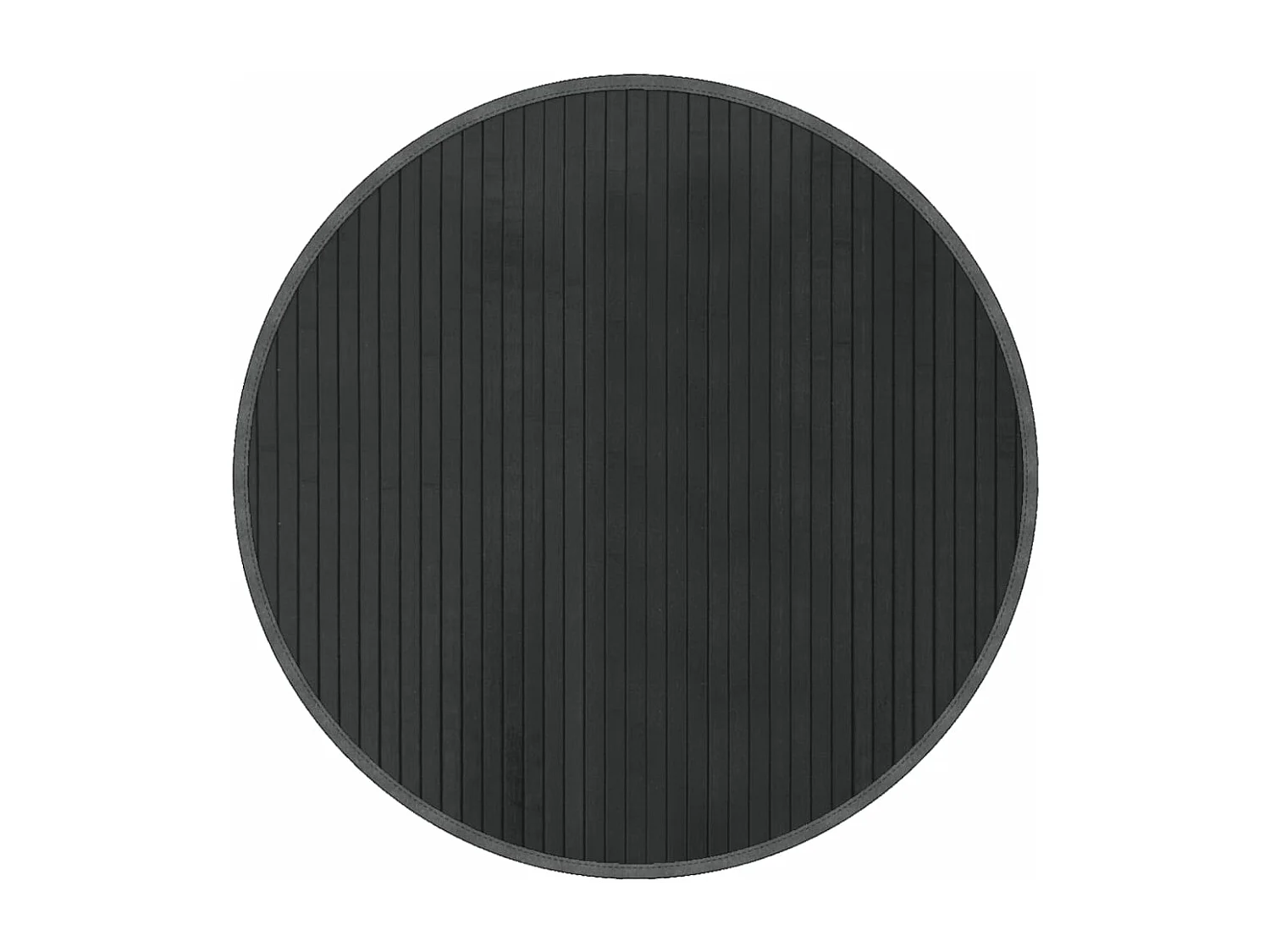 Tapis rond gris 60cm bambou