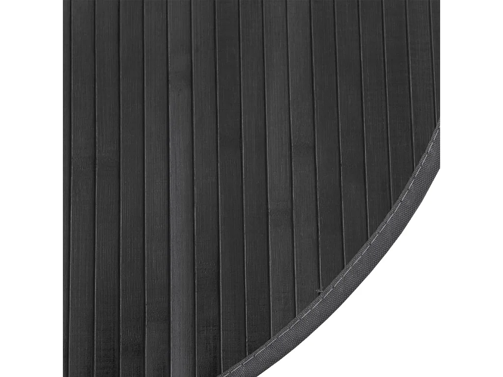 Tapis rond gris 60cm bambou