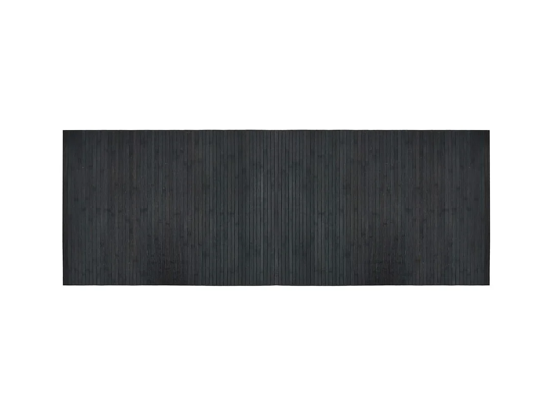 Tapis rectangulaire gris 70x200 bambou