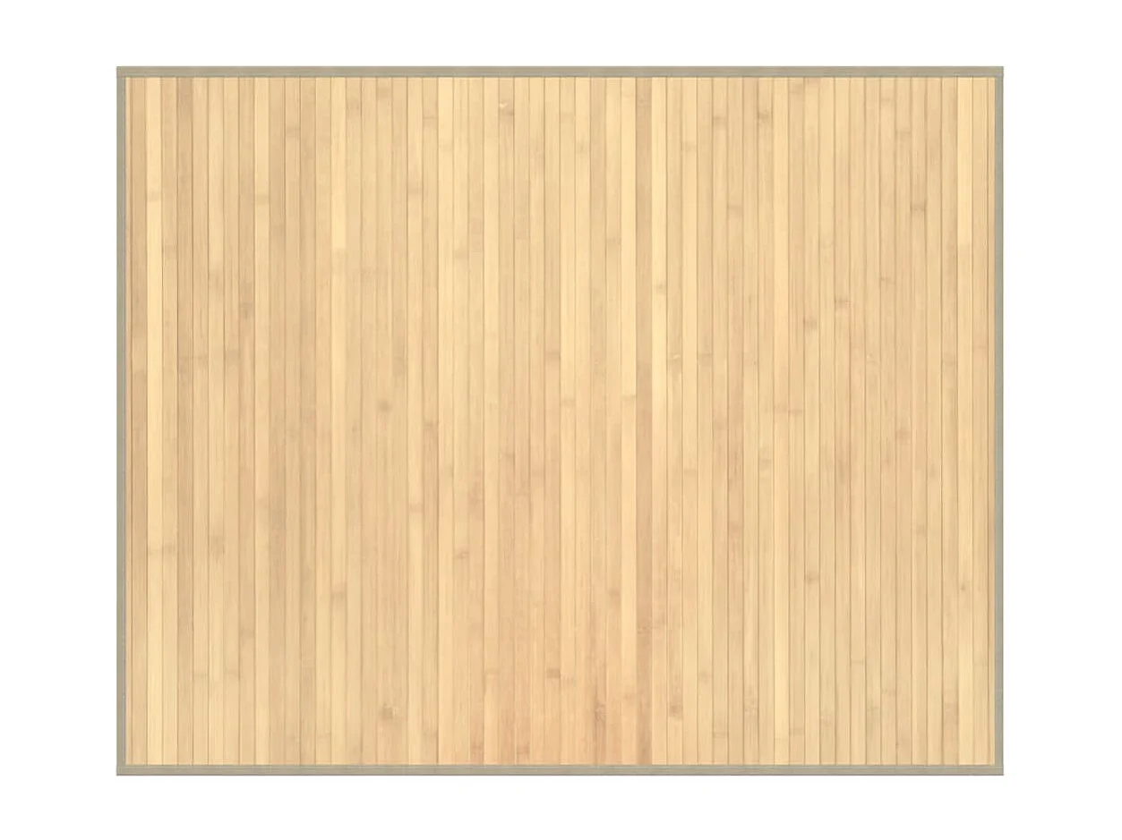 Tapis rectangulaire naturel clair 80x100 bambou