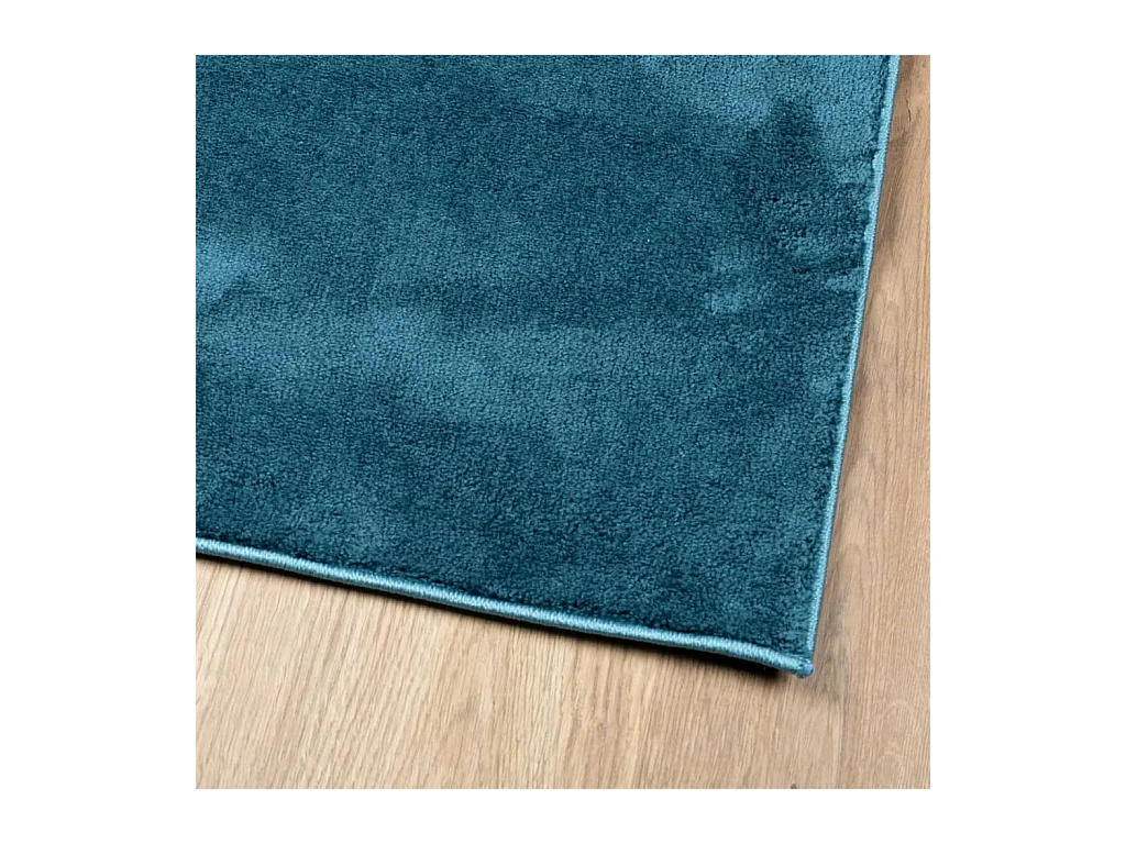 Tapis OVIEDO à poils courts turquoise 240x340