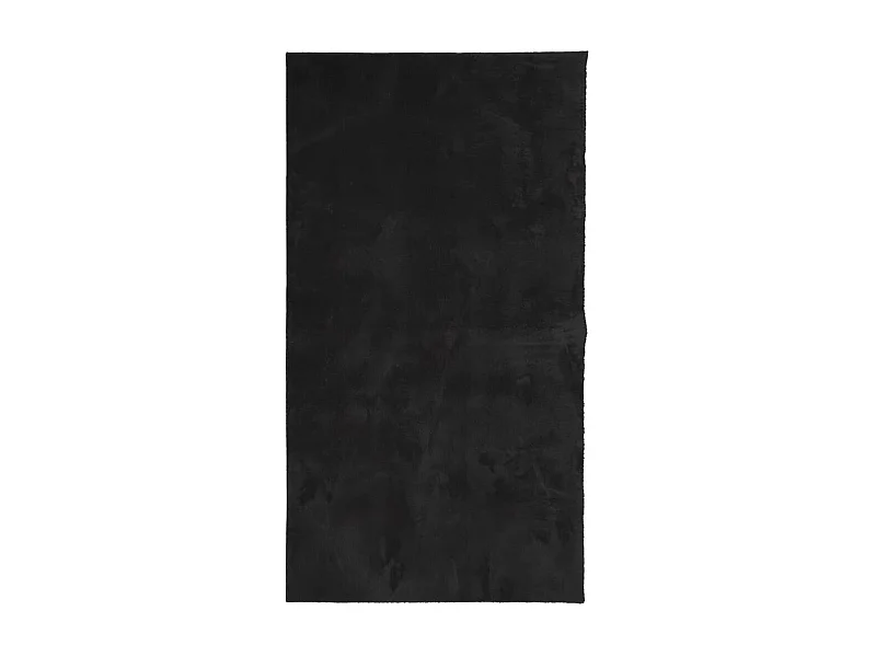 Tapis HUARTE à poils courts doux et lavable noir 80x150