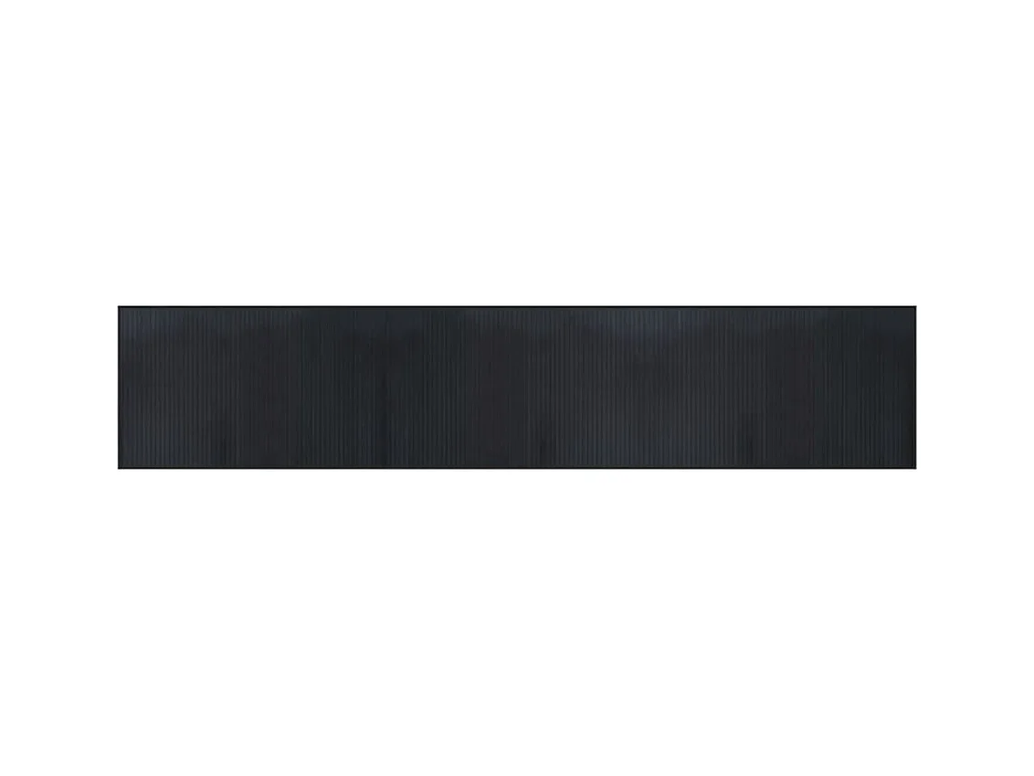 Tapis rectangulaire noir 60x300 bambou